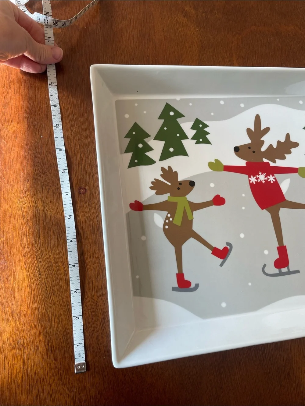 Crate&Barrel skating reindeer